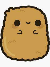 Cute Chicken Nugget Sticker By Peppermintpopuk In 2021 Cute Chickens Chicken Nuggets Cute Stickers