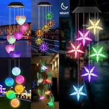 Led landscape lighting can be perfect for lighting a path or driveway to increase safety when walking through your yard at night, while creating a beautiful scene. Solar Powered Wind Chimes Color Changing Led Light Home Garden Yard Decor Lamp Sale Banggood Com