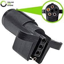 In the uk, trailer lights are normallly connected using a 7 pin plug and socket known as a type 12n. Compact Design 7 Pin To 5 Pin Trailer Wiring Plug Adapter Online Led Store 7 Way Blade To 5 Way Flat Trailer Adapter Rugged Nylon Housing Nickel Plated Copper Terminals Exterior Accessories Towing Products Winches