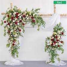 Making your wedding arch isn't a complicated diy project and it's fun. Custom Mori Artificial Flower Row Arch Diy Wedding Stage Background Decor Silk Flower Row Arch Lead Flower Wall 10 Led Flower Artificial Flowers Wedding Stage