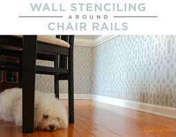 You need to avoid it for being too high because it would make the room to feel squat and off. Free Download Chair Rail Stenciling 550x430 For Your Desktop Mobile Tablet Explore 48 Wallpaper Chair Rail Emily Henderson Wallpaper Faux Chair Rail Wallpaper Border Wallpaper Under Chair Rail