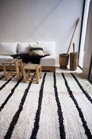 Black And White Moroccan Rug Rare Striped Vintage Beni Ourain Rug In White And Natural Brown Black Flat Weave Looped Pile In 2020 Vintage Moroccan Rugs Moroccan Rug White Rug