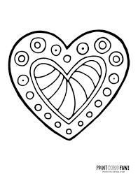Keep your kids busy doing something fun and creative by printing out free coloring pages. 100 Heart Coloring Pages A Huge Collection Of Free Valentine S Day Printables Print Color Fun
