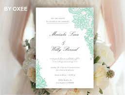 Printable Wedding Invitation Template Mint Green Vintage By Ox Printable Wedding Invitations Wedding Invitations Printable Templates Minted Wedding Invitations