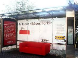 Ikea Placed A Sofa In A Bus Stop In Istanbul Bus Stop Advertising Guerrilla Advertising Guerilla Marketing