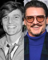 Pedro Pascal rocks a retro beige blazer and rust shirt, marking a stylish  shift from his earlier casual dark sweaters and clean-shaven face.