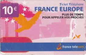 Breaking news and world news from france 24 on business, sports, culture. Phonecard Ticket France Europe France Telecom Le Ticket Codcarte France 36 Ticket France Europe Col Pu099c