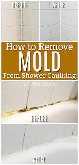 How To Get Rid Of Black Mold In Your Shower Caulking Mold In Bathroom Mold Remover Bathroom Cleaning Hacks