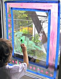 Preschool classroom decoration ideauni vision. Window Painting Rainy Day Activity For Kids