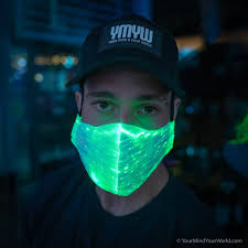 Light Up Mask Cool Rave Mask White Mask Etsy Rave Mask Light Up Face Mask Light Up Hoodie
