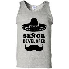 Senor Developer Funny Programmer T Shirt Sweatshirt Tank