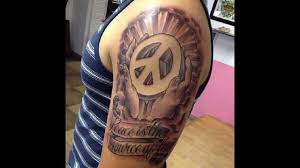 Boys and girls have different choices for quote tattoos. 30 Cool Peace Sign Tattoo Meaning And Ideas Anti War Movement Symbol Youtube