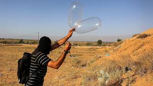 An incendiary balloon (or balloon bomb) is a balloon inflated with a lighter than air gas such as hot air, hydrogen, or helium, that has a bomb, incendiary device, or molotov cocktail attached. Idf Fires On Terror Group Attempting To Launch Incendiary Balloons