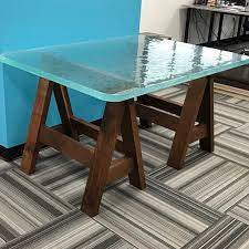 The coffee table is 32.5 in diameter and the end tables are 21.5 wide, so this set can fit in smaller seating areas. Glass Table Top Thinkglass Heat Resistant