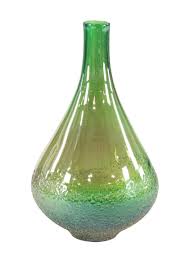 Decmode Eclectic 16 X 9 Inch Green Handmade Glass Bud Vase Walmart Com Bud Vases Vase Handmade Glass