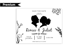 Romeo and juliet ring with r+j or your initials, with heart and cross symbols. Draw Couple Silhouette To Element In Wedding Invitation By Luck Ha Fiverr