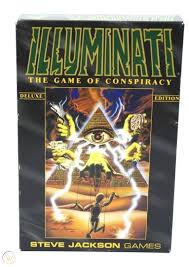 The game has ominous secret societies competing with each other to control the world through various means, including legal, illegal, and even mystical. Illuminati Card Game The Game Of Conspiracy Steve Jackson Games 1891043021