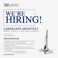 Make sure to redeem these kinds of at the earliest opportunity due to the fact you'll in. Yba Architects On Twitter Yba Is Hiring Team Leader Urban Planner Job Code Tlup 04 Landscape Architect Job Code La 05 Kindly Send Your Cv With A Job Code And A Recent Photo To