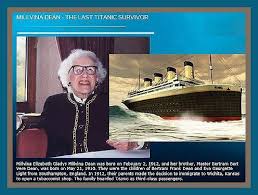 Millvina Dean Last Titanic Survivor Titanic Survivors Titanic Survivor
