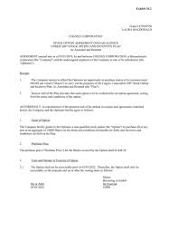 Get Our Example Of Employee Stock Option Agreement Template Stock Options Agreement Being A Landlord