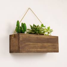 Vintage Wooden Hanging Planter For Succulents And Cactus Etsy Wall Planters Indoor Wall Hanging Plant Pots Wooden Wall Hangings
