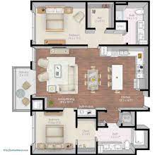 4 Bedroom Luxury Apartment Floor Plans Bedroom Studio 1 2 Apartments In Atlanta Highland Wal Condo Floor Plans Luxury Condo Floor Plans Apartment Floor Plans