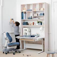 Wie auf dem foto abgebildet; Hoher Schreibtisch Uberbau 126x203cm Classic Flexa Grey Washed Abitare Kids De Breuyn