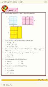 Pada artikel ini kami akan membagikan kunci jawaban buku senang be. Matematika Kelas 8 Kur 2013 Hal 55 Latihan 2 3 Brainly Co Id