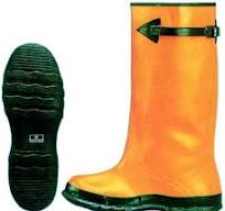 17" (43.2 cm) Lined Yellow Rubber Slush Boot | Size 15 | Durable & Stylish  | Black Accents & Soles