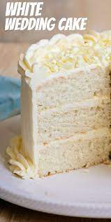 White Wedding Cake Recipe Wedding Cake Recipe Almond Cakes Cake Recipes