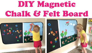 Diy Magnetic Chalk Felt Board Magnet Board Kids Diy Felt Board Felt Board