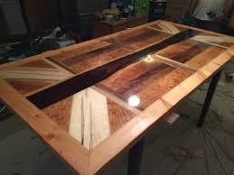 This diy wood kitchen table is made of solid wood planks and sturdy legs for a lasting piece of furniture. My Buddy Just Finished Making This Kitchen Table From Some Local Rough Cut Lumber Pics