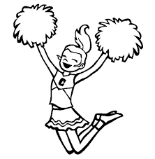 Customize a cheerleader coloring page for each guest by changing the font and text. Cheerleader Cheerleading For Her College Basketball Team Coloring Pages Best Place To Color