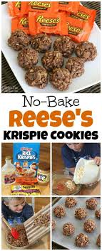 Reese S Cookies No Bake Peanut Butter Chocolate Rice Krispies Treats Recipe Chocolate Rice Krispies Reeses Cookies Best Christmas Cookie Recipe
