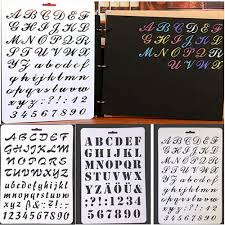 Letter Alphabet Number Layering Stencils Painting Scrapbook Shopee Philippines
