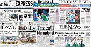 Lists of newspapers by country. The Day After The Champions Trophy Final How Pakistani And Indian Front Pages Covered The Game
