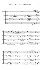 Sana'y wala nang wakaswilly cruz. Sanay Wala Nang Wakas Sheet Music For Bass Solo Musescore Com
