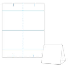 Table Tent Design Template Blank Table Tent White Cover Blanks Usa Templates Printable Free Table Tents Place Card Template