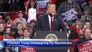President Donald Trump holds campaign rally in Fort Wayne, Indiana