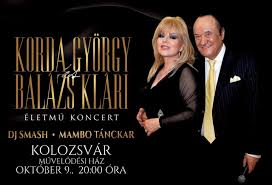 Korda györgy, az elmúlt évtizedek nagy táncdalénekese, majd a xx. Korda Gyorgy Es Balazs Klari Eletmu Koncert Kolozsvar Mizu Ro
