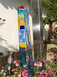 Gartenstele Glas Art Painting