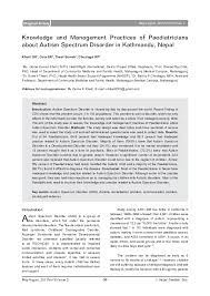 Autism spectrum disorder autism spectrum. Pdf Knowledge And Management Practices Of Paediatricians About Autism Spectrum Disorder In Kathmandu Nepal Goma Khatri Academia Edu