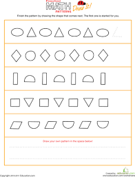 Draw It Patterns 1 Pattern Worksheet Preschool Patterns Preschool Worksheets Free Printables