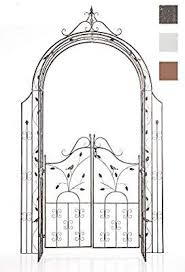 Clp Arche De Jardin Avec Portillon Grenada Support Pour Plantes Grimpantes Arcades A Rosiers En Fer Forge Robuste Avec Porte Arche Jardin Treillage Jardins