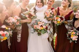 Floral hoops aren't just beautiful ceremony and photo session backdrops! Simple And Elegant Autumn Wedding In 2020 Autumn Wedding Bridesmaid Bouquet Mauve Wedding