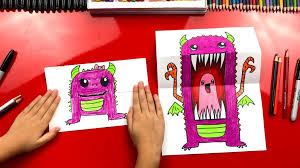 Folding Surprise Archives Art For Kids Hub Art For Kids Hub Cute Monsters Art For Kids