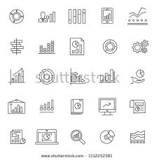 Set Of Chart And Graph Icon With Modern Style And Thin Line