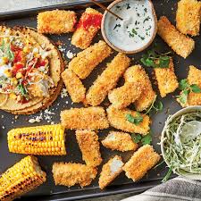 Maybe you would like to learn more about one of these? Crispy Fish Tacos With Charred Corn Crema Recipe Fish Tacos Seafood Recipes Recipes