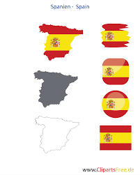 Klicken sie oben rechts in ihrem browser auf das symbol für den werbeblocker: Spanien Karte Mit Flagge Kontur Mit Fahne Button Icon Druckvorlage