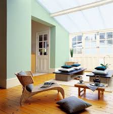 Peinture Salon Vert D Eau Et Creme Ambiance Naturelle Couleur Peinture Salon Salon Vert Et Peinture Salon